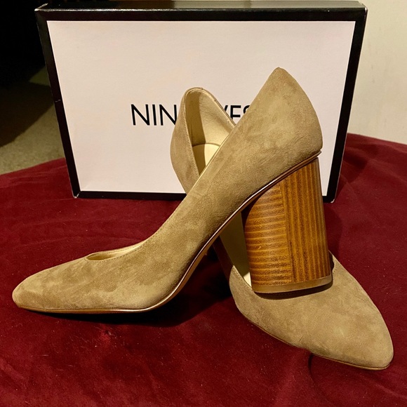 Nine West Shoes - Nine West Cardya Pump in Olive Green 7.5 M. EUC